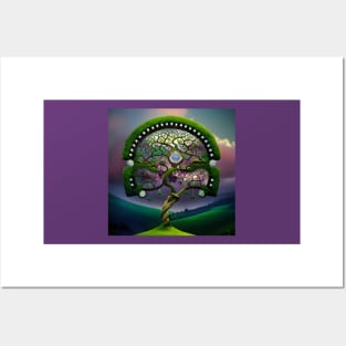 Bejeweled Celtic Fantasy Tree Posters and Art